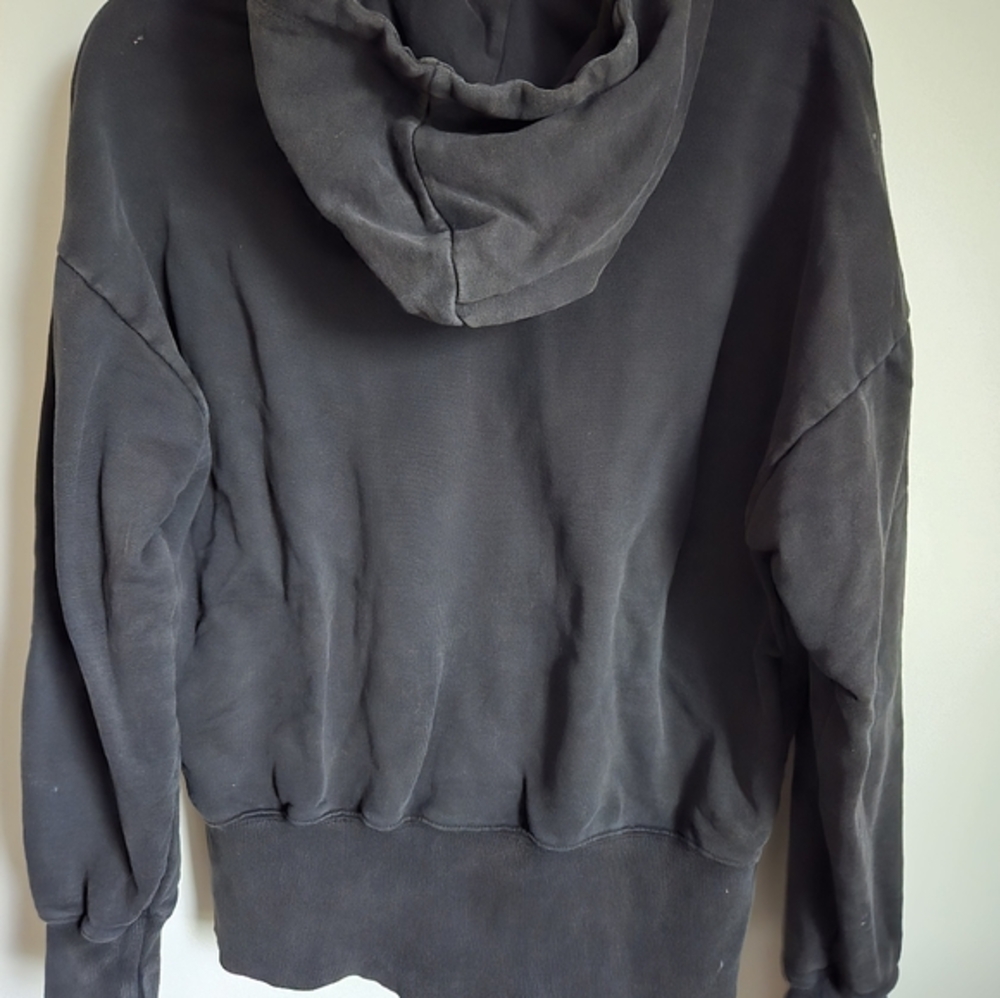 Aerie Oversized Long Black Womens Small Full Zip Up Hoodie - Picture 8 of 8